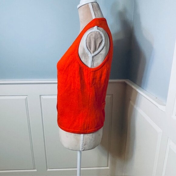 St. John Santana Knit Sweater Vest Fitted Gold Hardware Vintage Gilet Small - Picture 6 of 8